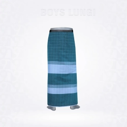Boys Lungi-Marble Blue Carolina Blue